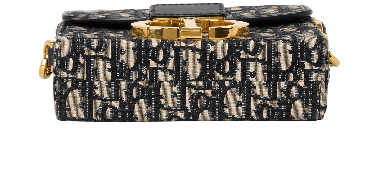 30 Montaigne Box, &pound;1,400, Handbags, Blue/Grey, Canvas/Leather, Top view